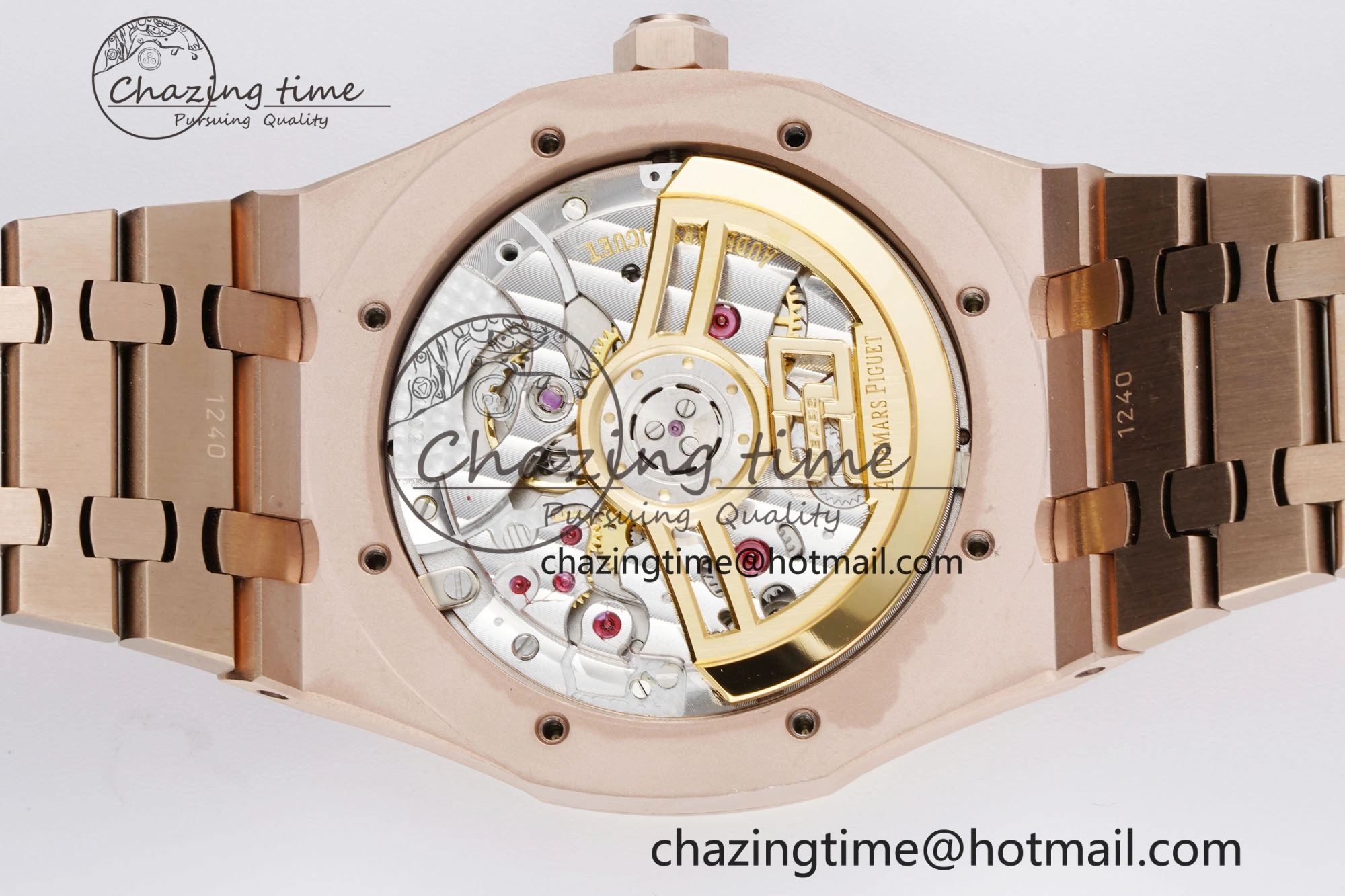 Royal Oak 41mm 15500 RG BF 1:1 Best Edition Blue Textured Dial on SS Bracelet A4302