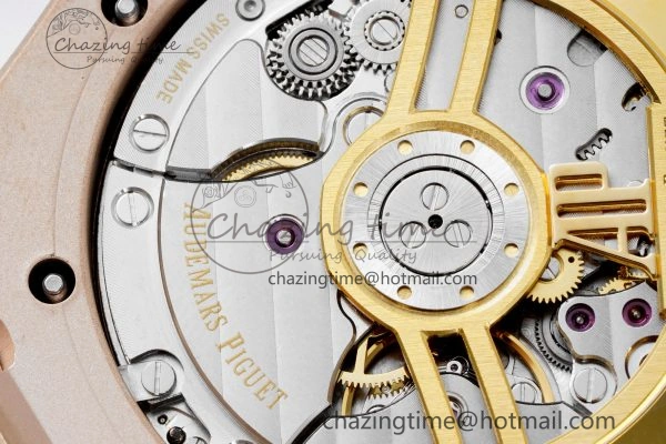 Royal Oak 41mm 15500 RG IPF 1:1 Best Edition Black Textured Dial on RG Bracelet SA4302 Super Clone
