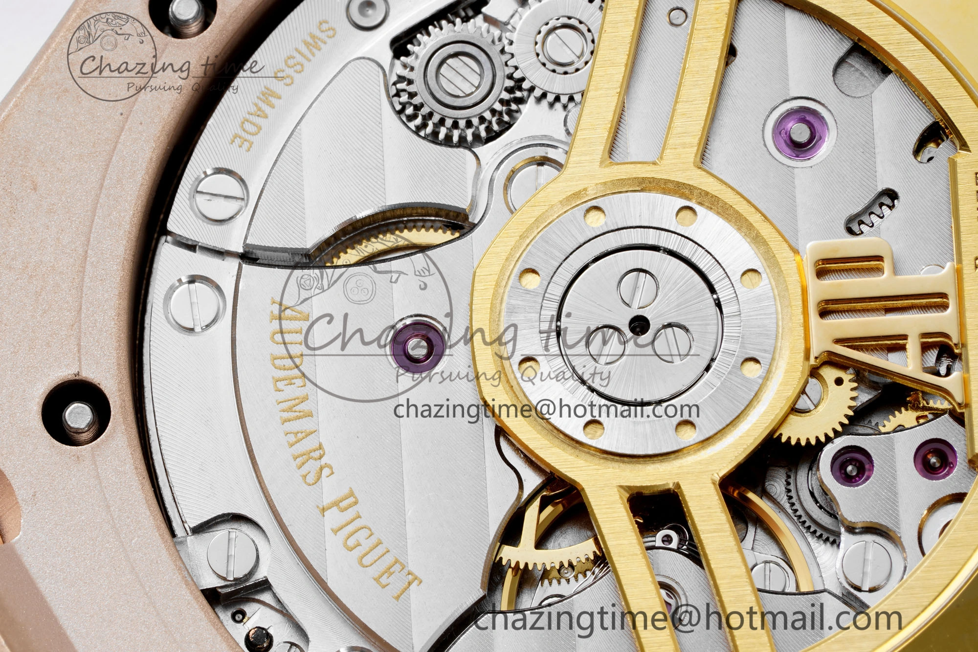 Royal Oak 41mm 15500 RG IPF 1:1 Best Edition Black Textured Dial on RG Bracelet SA4302 Super Clone
