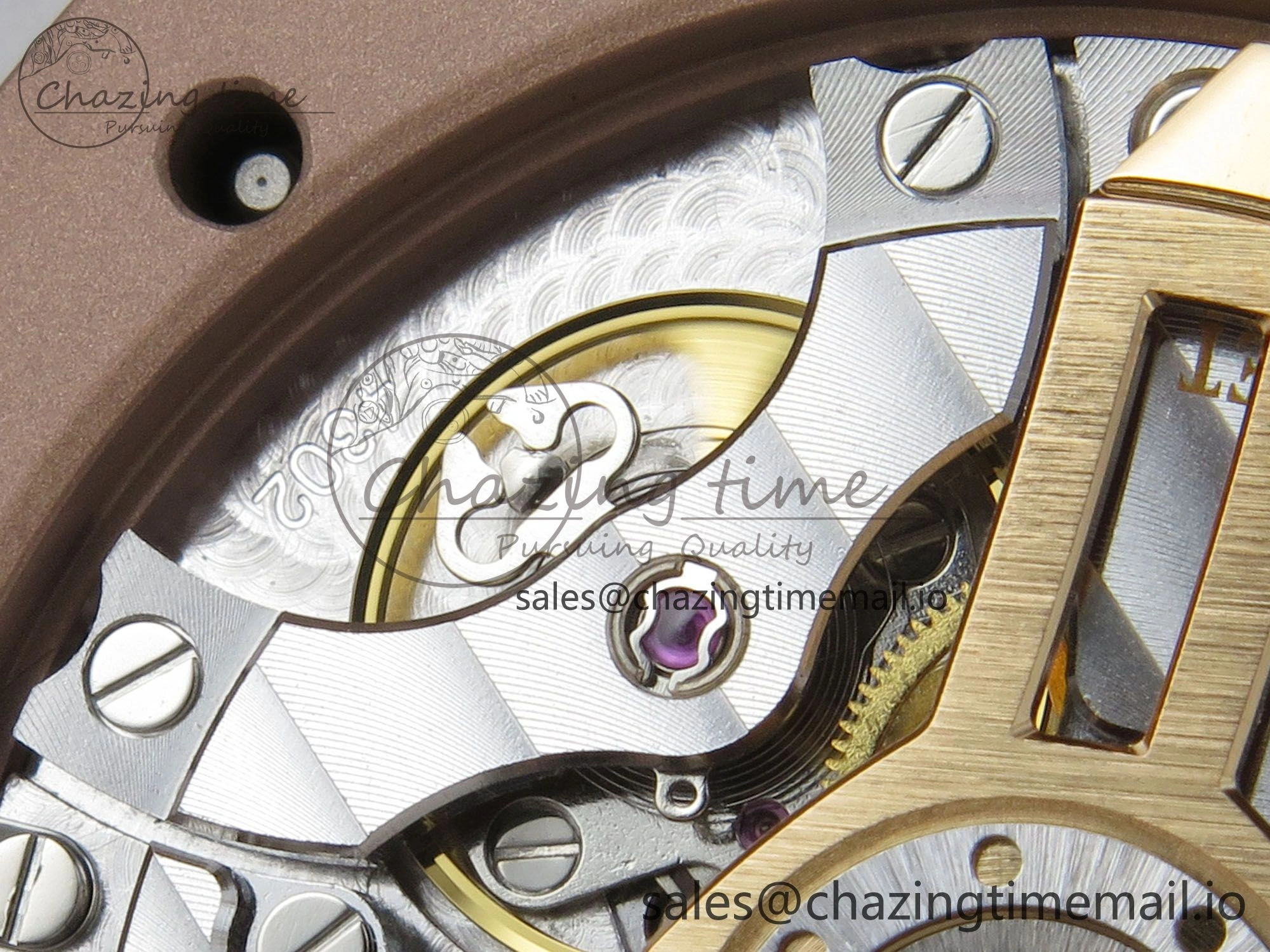 Royal Oak 41mm 15500 RG RSF 1:1 Best Edition Black Dial on Blue leather strap SA4302 Super Clone