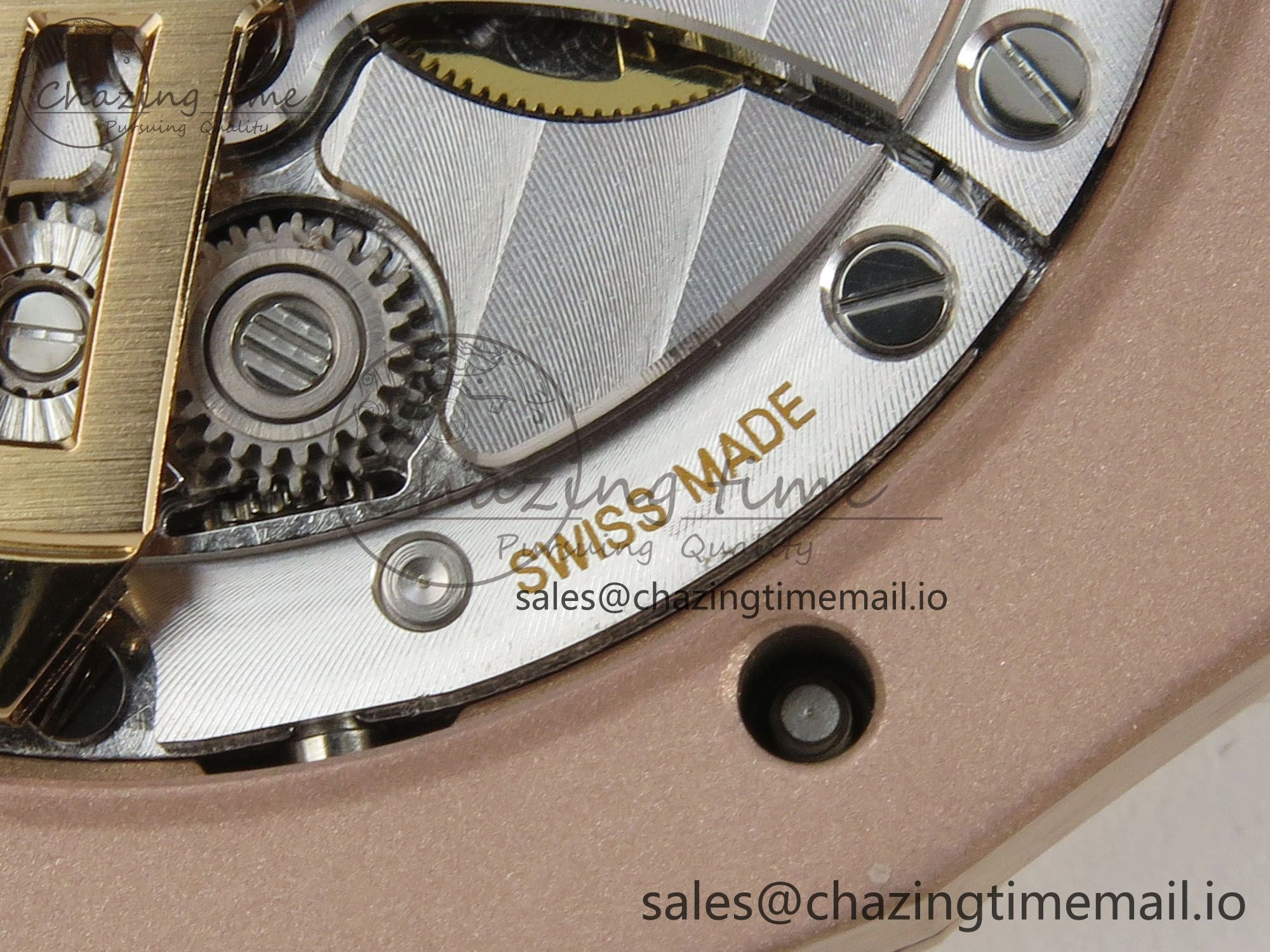 Royal Oak 41mm 15500 RG RSF 1:1 Best Edition Black Dial on Blue leather strap SA4302 Super Clone