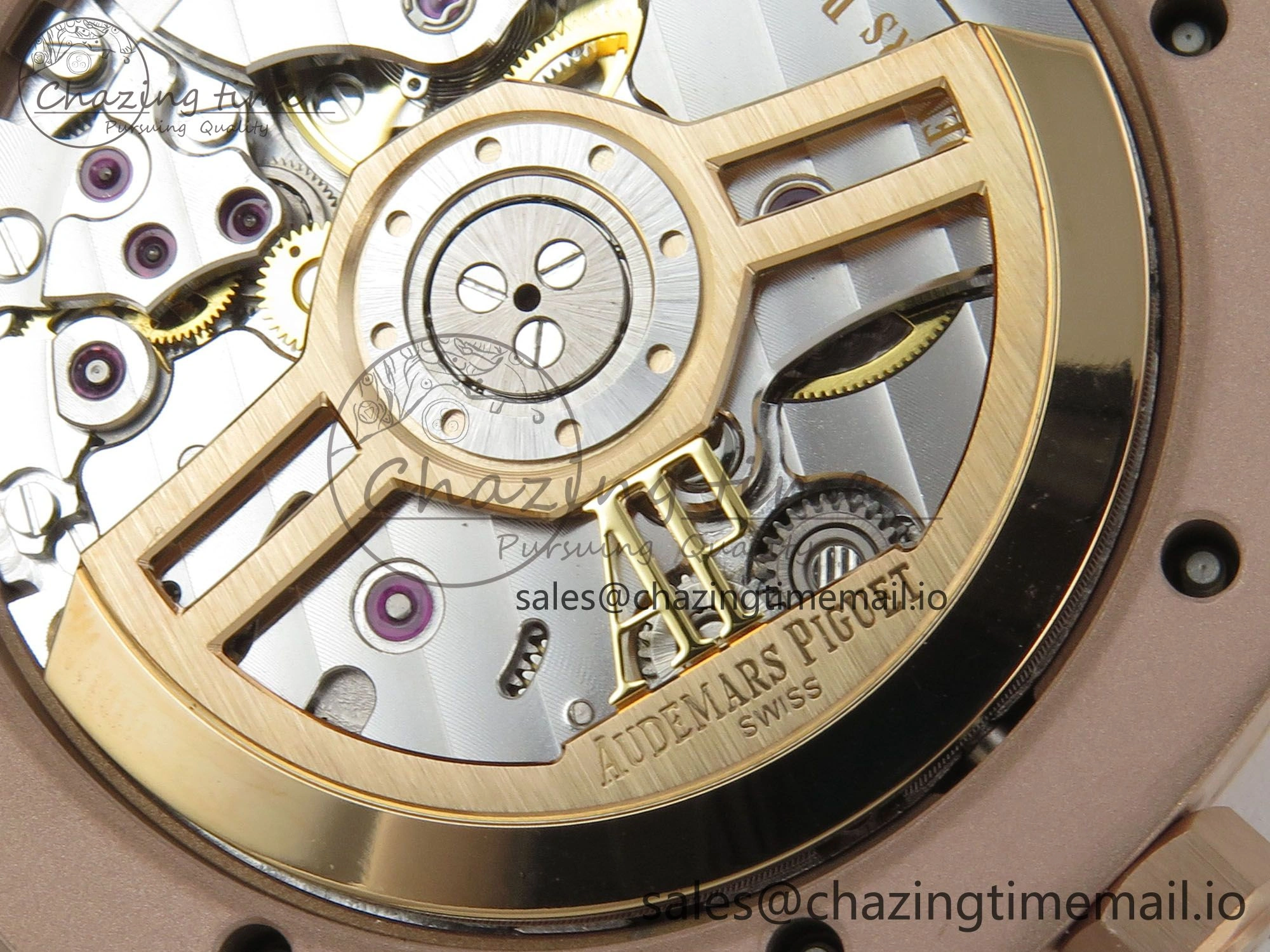 Royal Oak 41mm 15500 RG RSF 1:1 Best Edition Black Dial on RG Bracelet SA4302 Super Clone