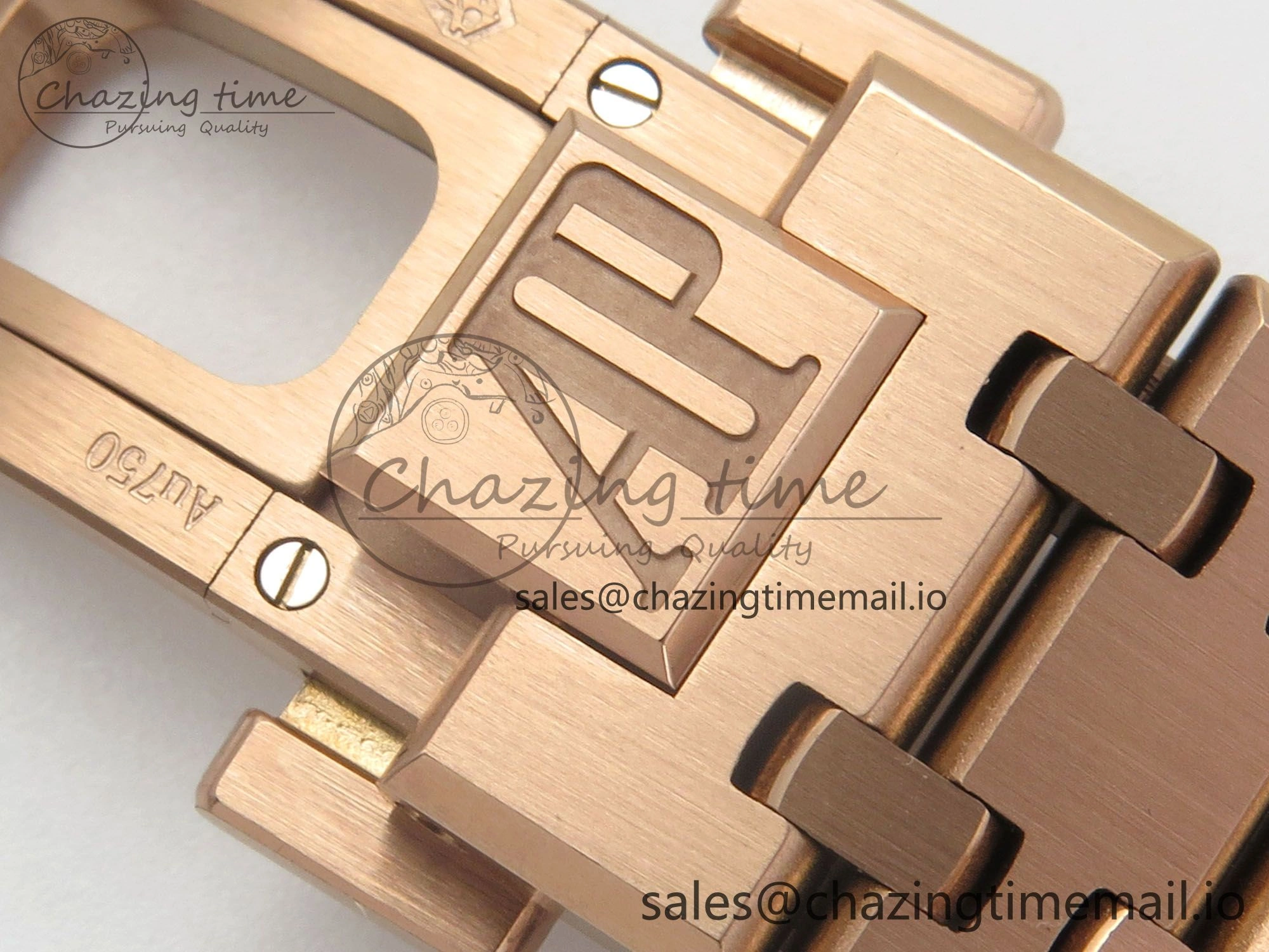Royal Oak 41mm 15500 RG RSF 1:1 Best Edition Black Dial on RG Bracelet SA4302 Super Clone