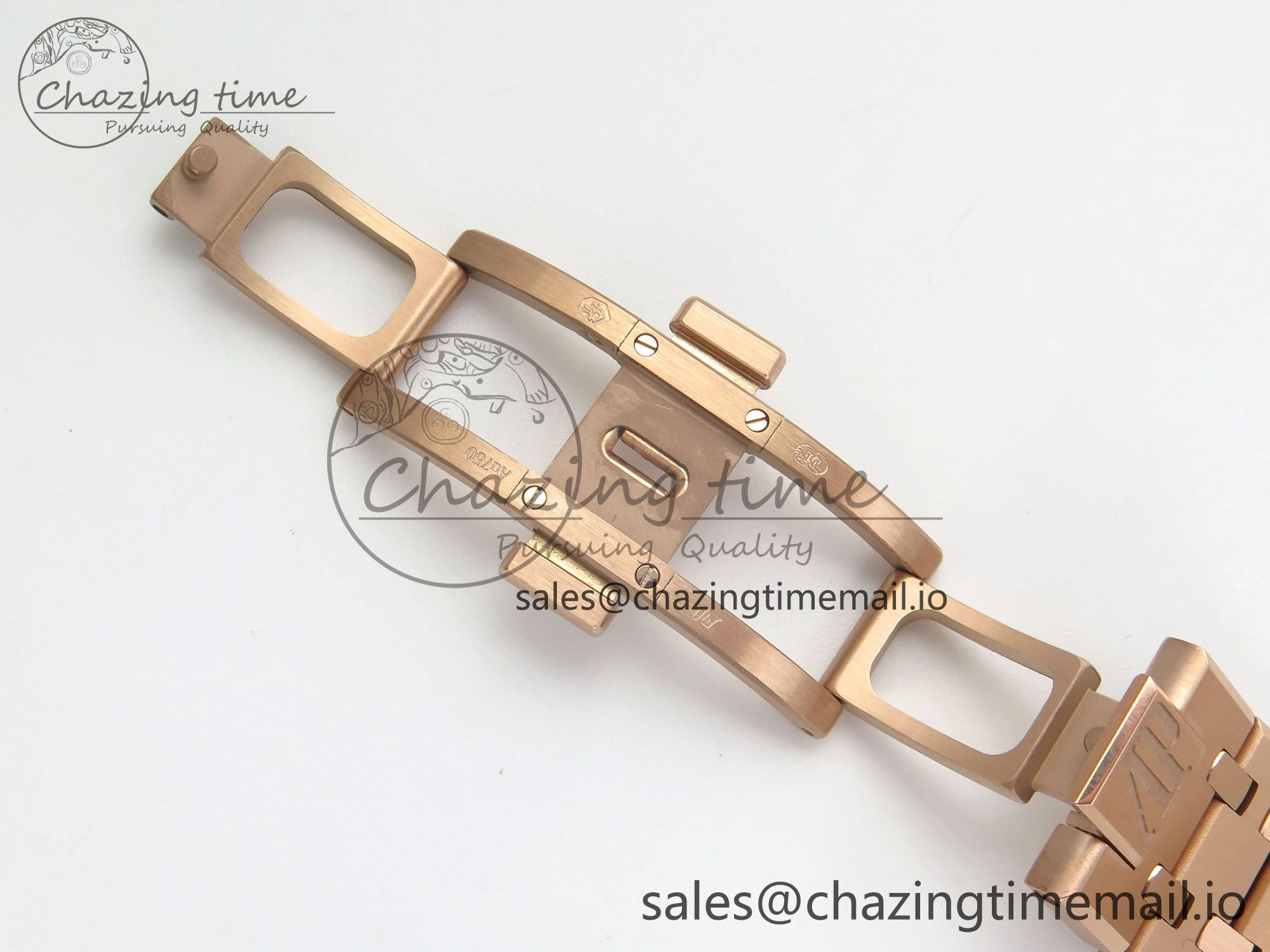 Royal Oak 41mm 15500 RG RSF 1:1 Best Edition Black Dial on RG Bracelet SA4302 Super Clone
