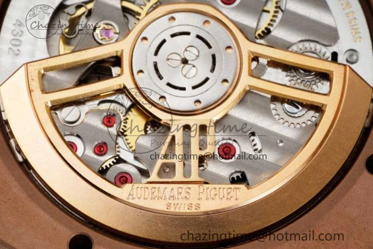 Royal Oak 41mm 15500 RG ZF 1:1 Best Edition Black Textured Dial on RG Bracelet A4302 V2