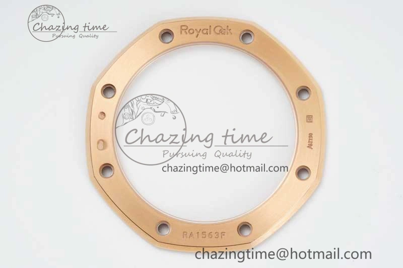 Royal Oak 41mm 15500 RG ZF 1:1 Best Edition Black Textured Dial on RG Bracelet A4302 V2