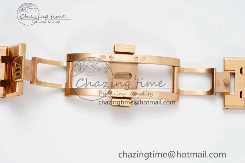 Royal Oak 41mm 15500 RG ZF 1:1 Best Edition White Textured Dial on RG Bracelet A4302 V2