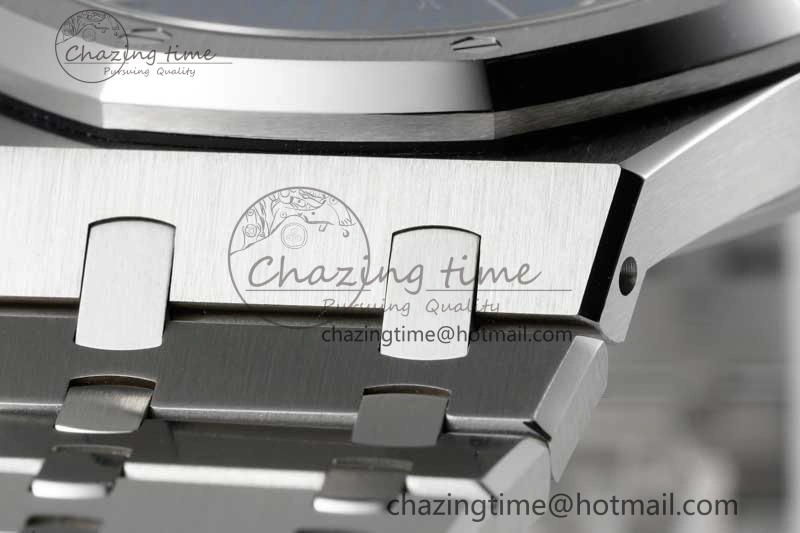 Royal Oak 41mm 15500 SS APSF 1:1 Best Edition Blue Textured Dial on SS Bracelet A4302 Super Clone