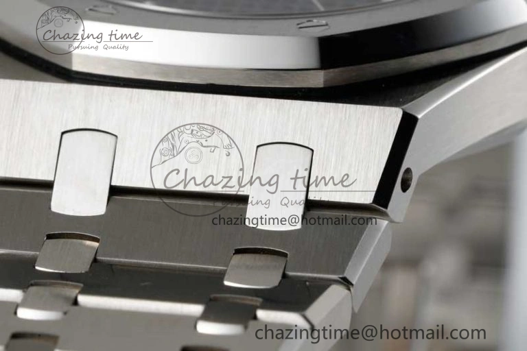 Royal Oak 41mm 15500 SS APSF 1:1 Best Edition Gray Textured Dial on SS Bracelet A4302 Super Clone