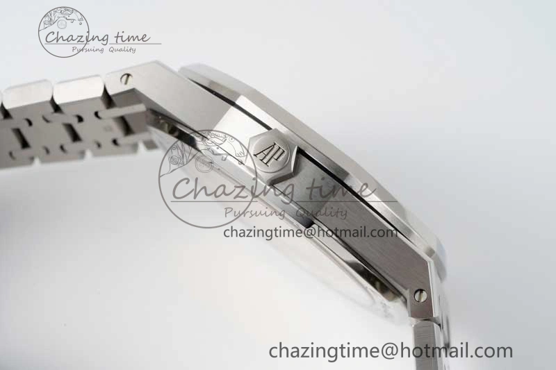 Royal Oak 41mm 15500 SS APSF 1:1 Best Edition Gray Textured Dial on SS Bracelet A4302 Super Clone