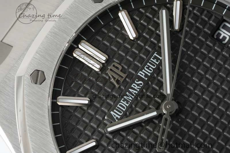 Royal Oak 41mm 15500 SS APSF 1:1 Best Edition Gray Textured Dial on SS Bracelet A4302 Super Clone
