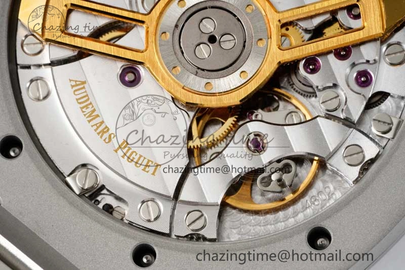 Royal Oak 41mm 15500 SS APSF 1:1 Best Edition Gray Textured Dial on SS Bracelet A4302 Super Clone