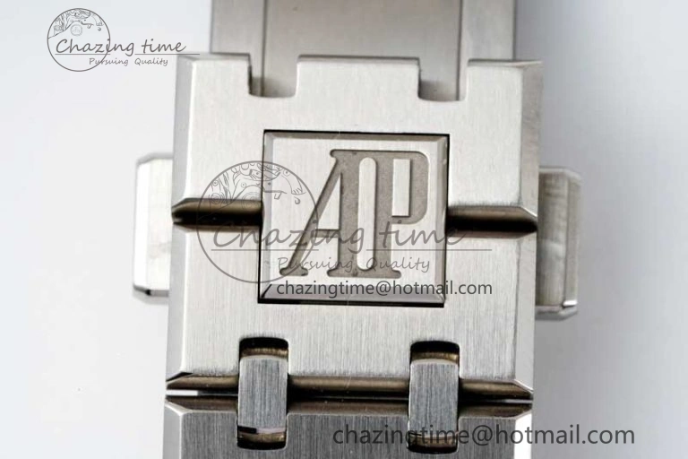 Royal Oak 41mm 15500 SS APSF 1:1 Best Edition Gray Textured Dial on SS Bracelet A4302 Super Clone