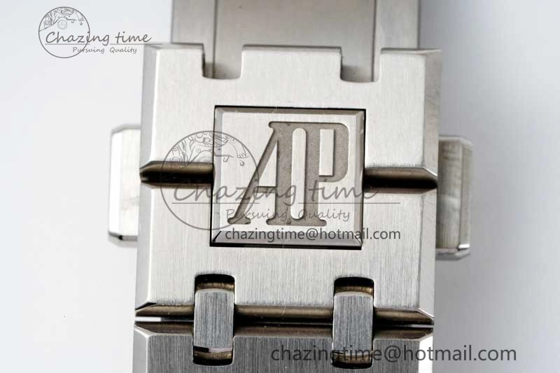 Royal Oak 41mm 15500 SS APSF 1:1 Best Edition Gray Textured Dial on SS Bracelet A4302 Super Clone