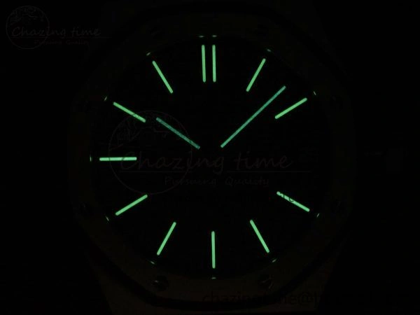 Royal Oak 41mm 15500 SS APSF 1:1 Best Edition Green Textured Dial on SS Bracelet SA4302 Super Clone