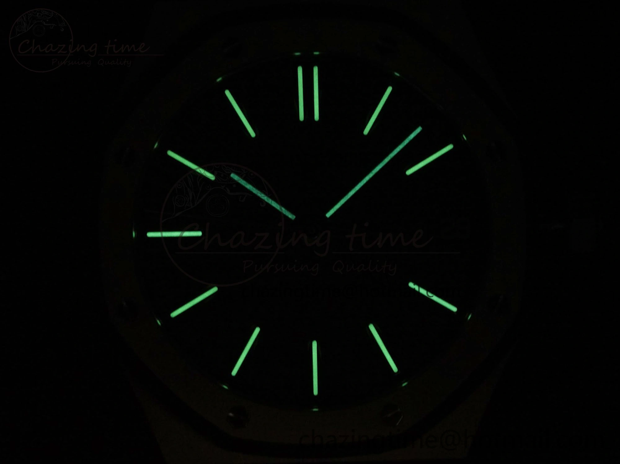 Royal Oak 41mm 15500 SS APSF 1:1 Best Edition Green Textured Dial on SS Bracelet SA4302 Super Clone
