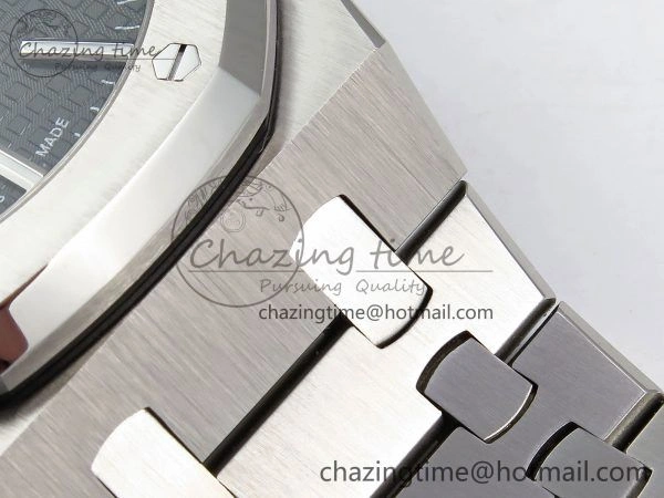 Royal Oak 41mm 15500 SS APSF 1:1 Best Edition Green Textured Dial on SS Bracelet SA4302 Super Clone