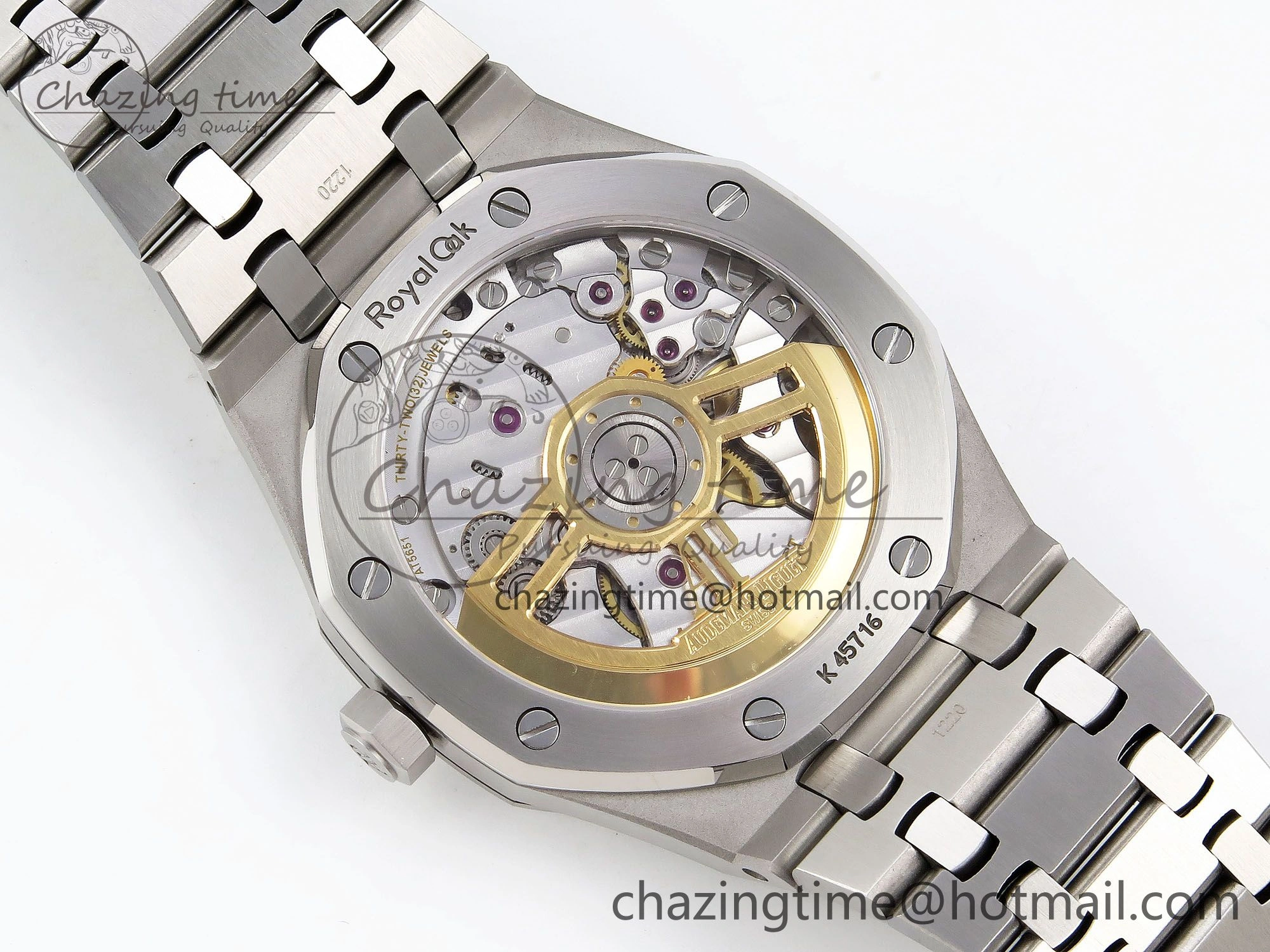 Royal Oak 41mm 15500 SS APSF 1:1 Best Edition Green Textured Dial on SS Bracelet SA4302 Super Clone