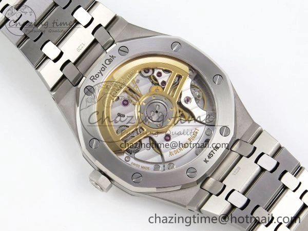 Royal Oak 41mm 15500 SS APSF 1:1 Best Edition Green Textured Dial on SS Bracelet SA4302 Super Clone