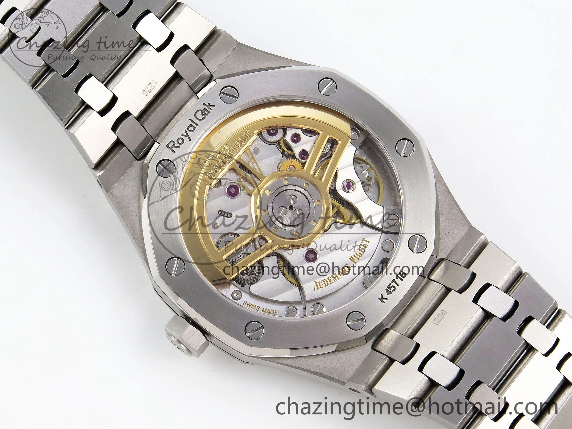 Royal Oak 41mm 15500 SS APSF 1:1 Best Edition Green Textured Dial on SS Bracelet SA4302 Super Clone