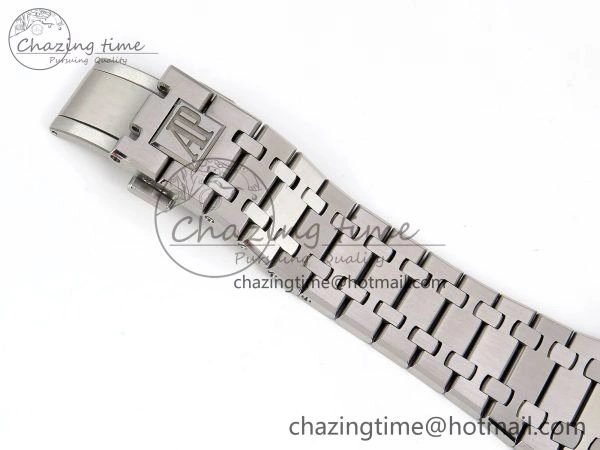 Royal Oak 41mm 15500 SS APSF 1:1 Best Edition Green Textured Dial on SS Bracelet SA4302 Super Clone