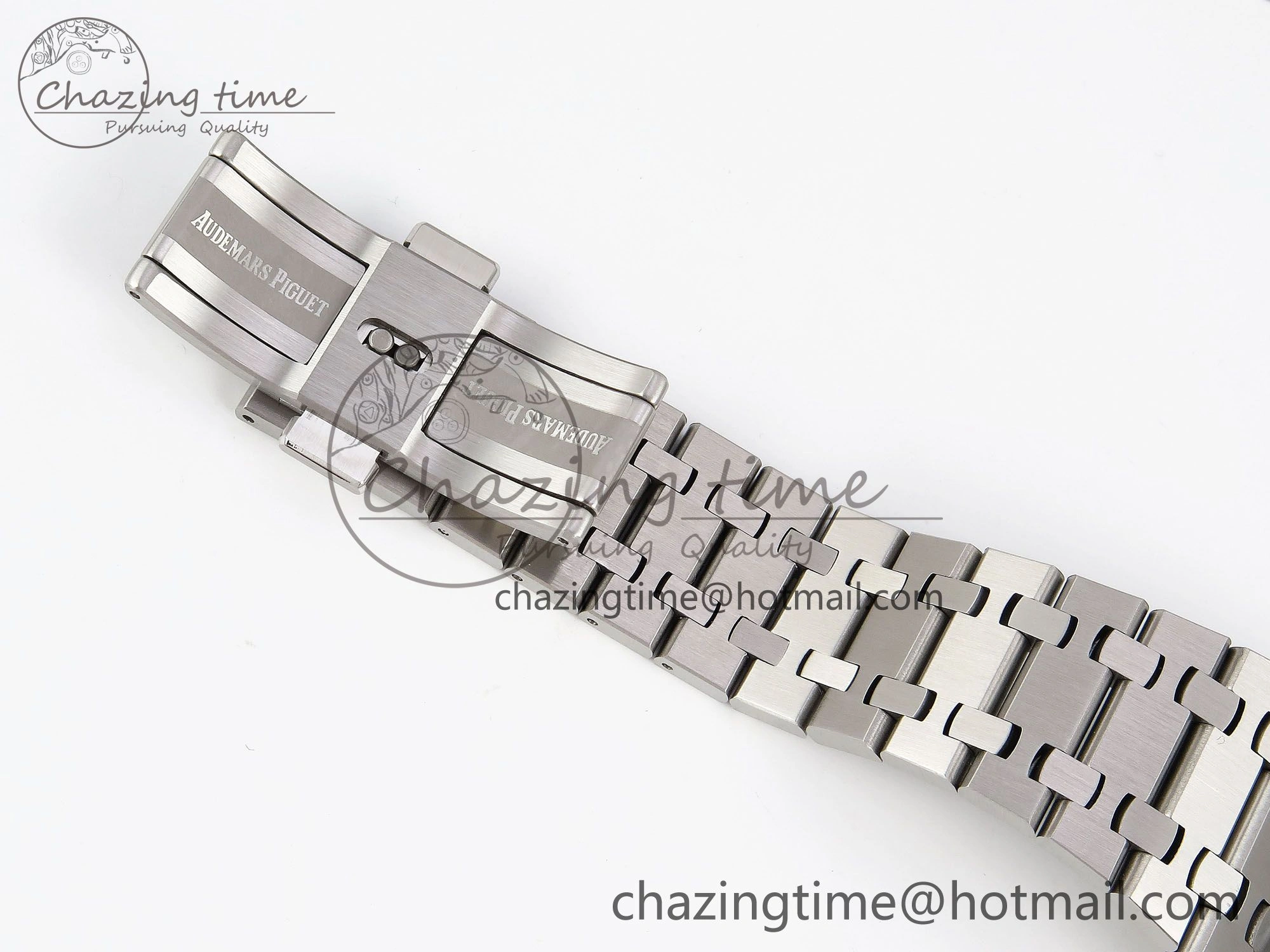 Royal Oak 41mm 15500 SS APSF 1:1 Best Edition Green Textured Dial on SS Bracelet SA4302 Super Clone