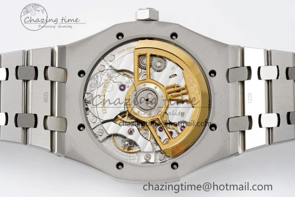 Royal Oak 41mm 15500 SS APSF 1:1 Best Edition White Textured Dial on SS Bracelet A4302 Super Clone