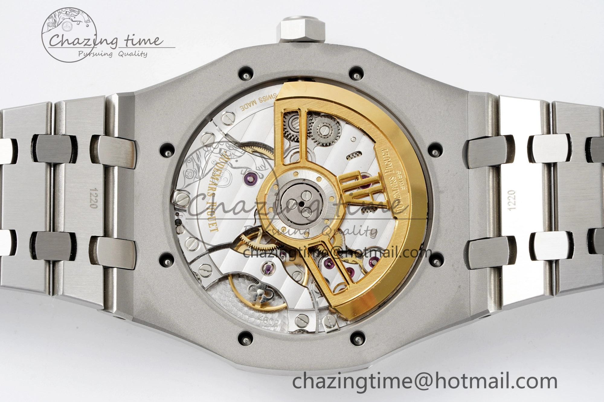 Royal Oak 41mm 15500 SS APSF 1:1 Best Edition White Textured Dial on SS Bracelet A4302 Super Clone