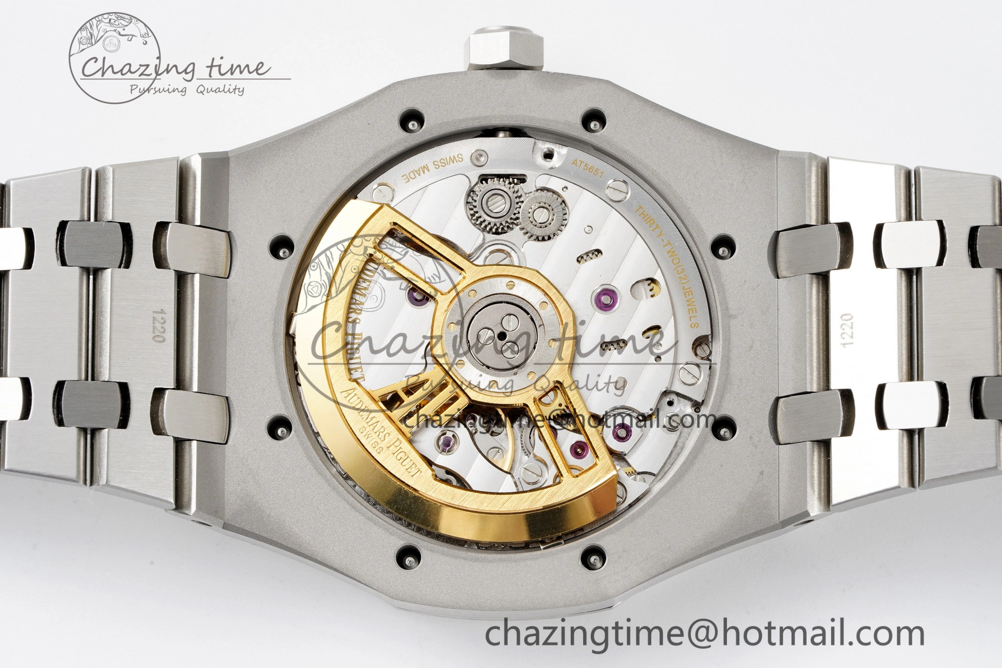 Royal Oak 41mm 15500 SS APSF 1:1 Best Edition White Textured Dial on SS Bracelet A4302 Super Clone