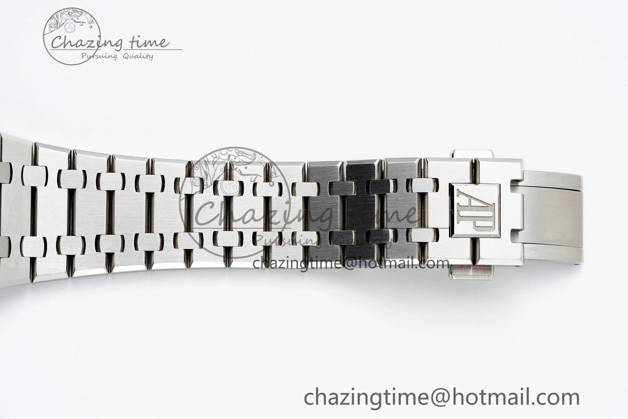 Royal Oak 41mm 15500 SS APSF 1:1 Best Edition White Textured Dial on SS Bracelet A4302 Super Clone