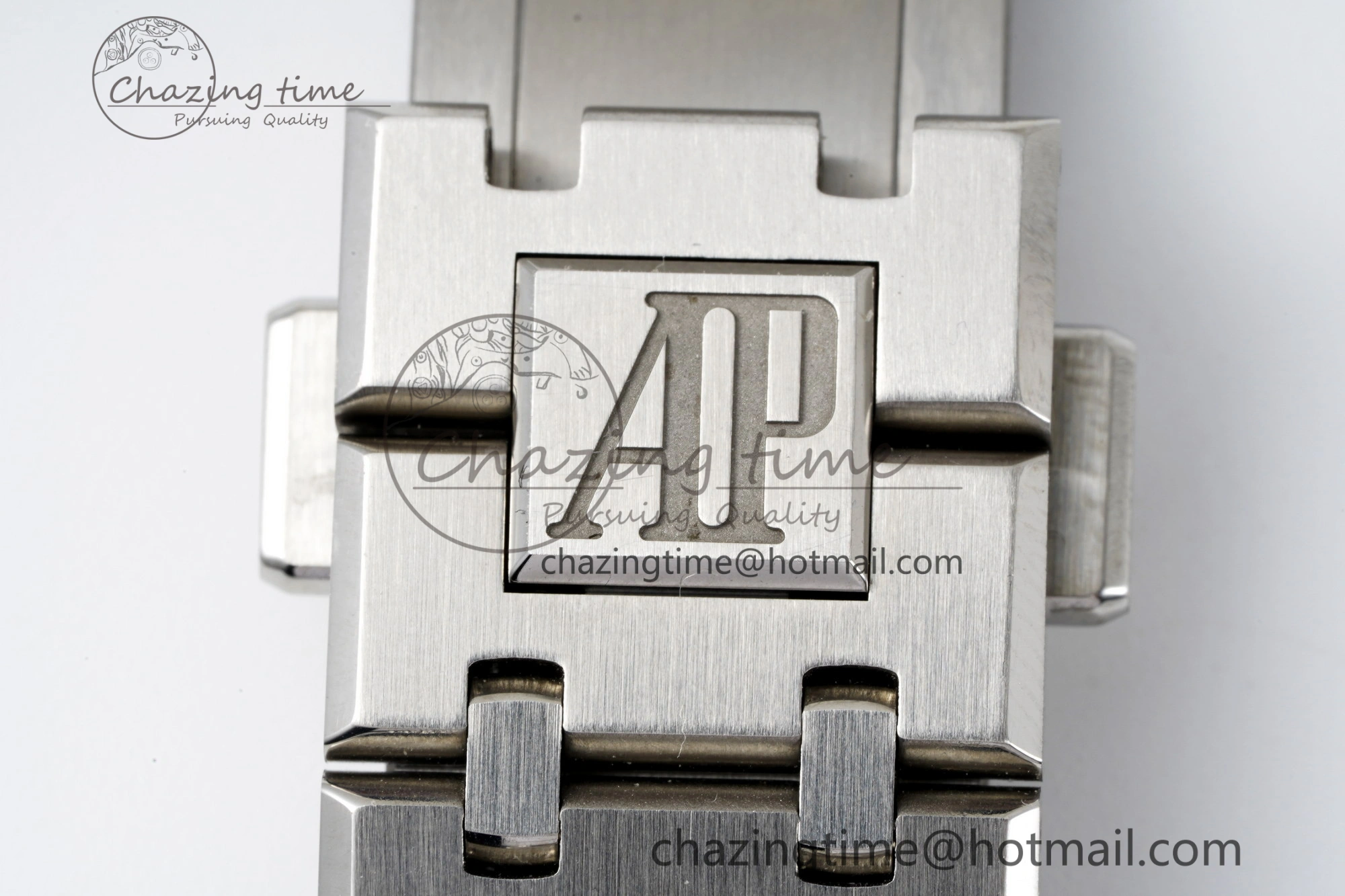 Royal Oak 41mm 15500 SS APSF 1:1 Best Edition White Textured Dial on SS Bracelet A4302 Super Clone