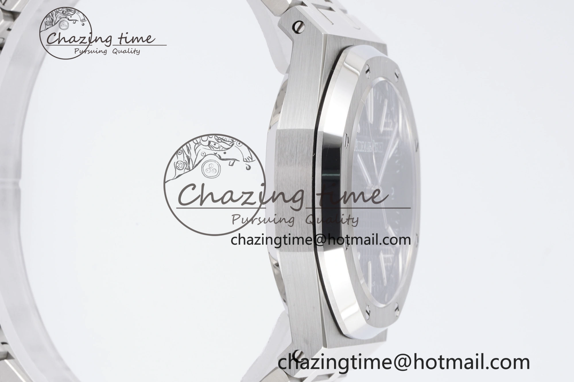 Royal Oak 41mm 15500 SS BF 1:1 Best Edition Black Textured Dial on SS Bracelet A4302