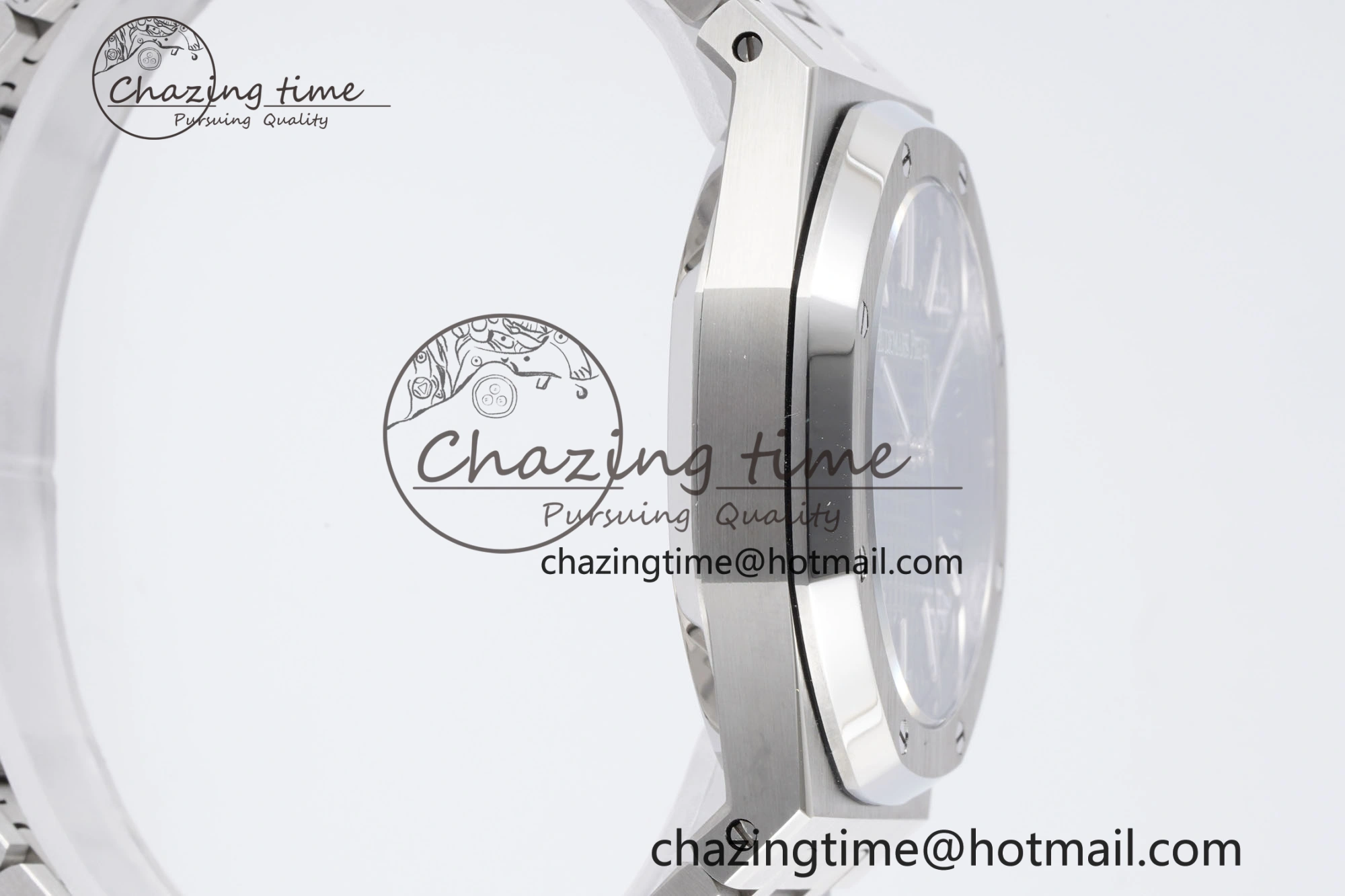 Royal Oak 41mm 15500 SS BF 1:1 Best Edition Blue Textured Dial on SS Bracelet A4302