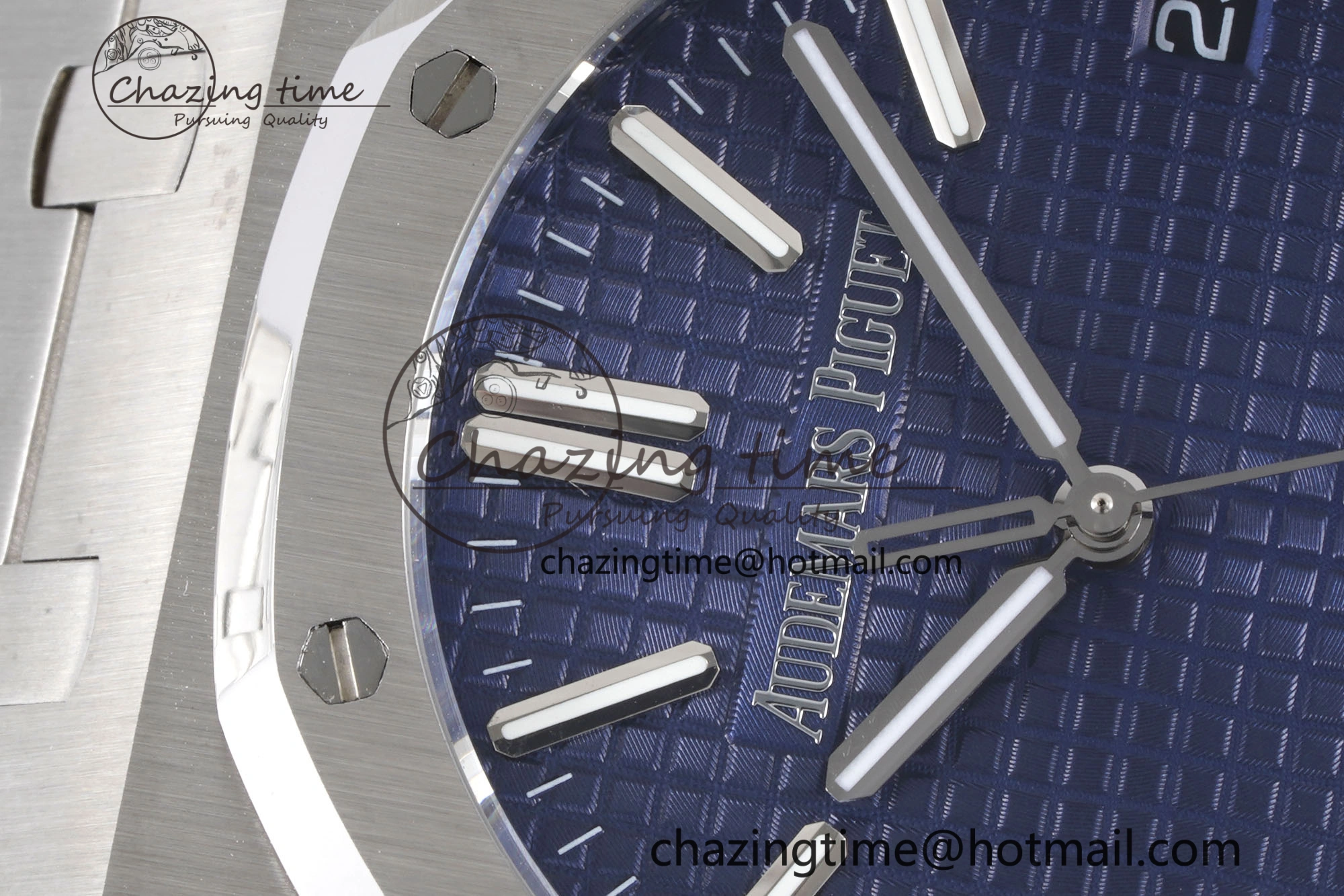 Royal Oak 41mm 15500 SS BF 1:1 Best Edition Blue Textured Dial on SS Bracelet A4302