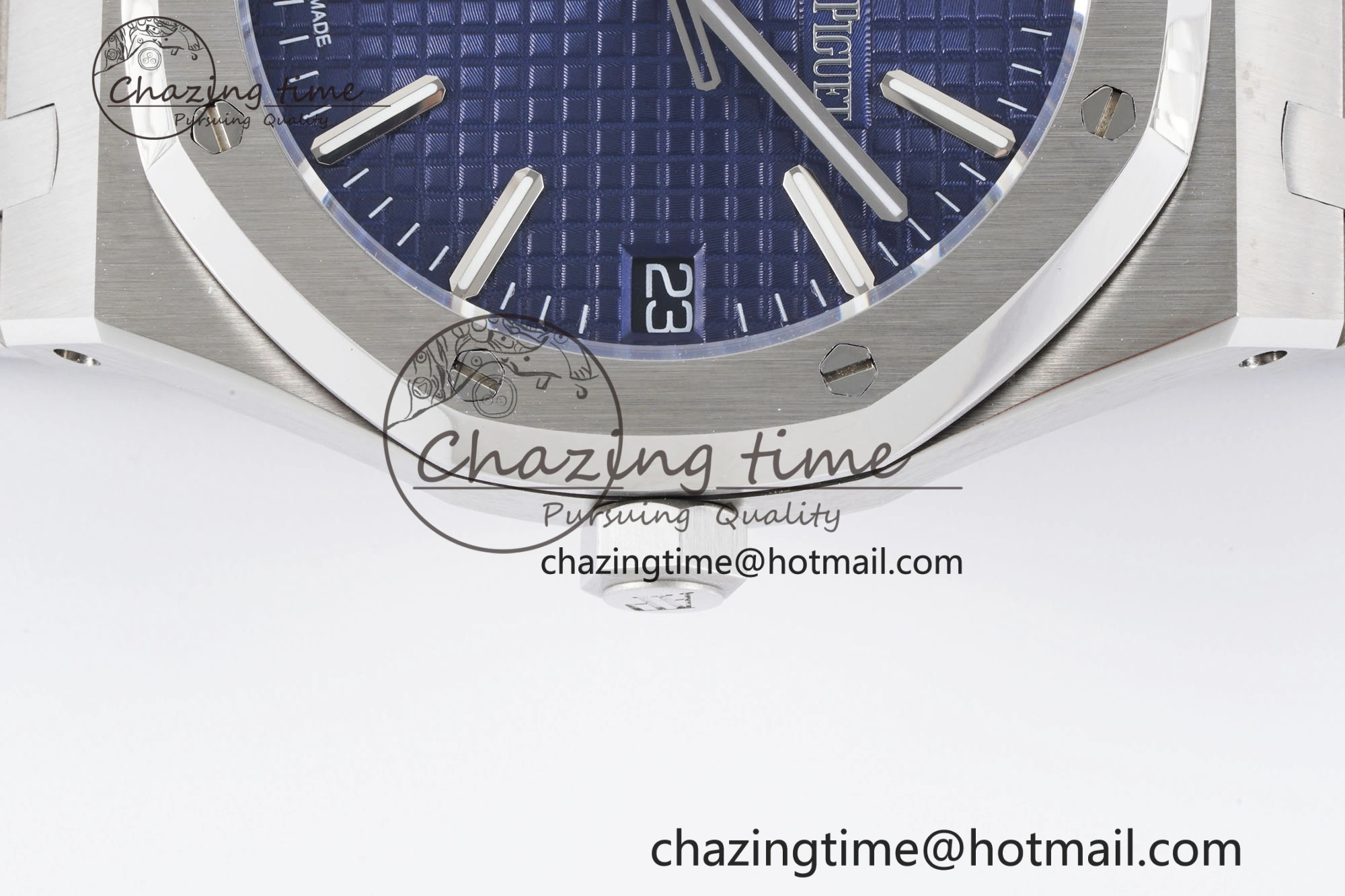 Royal Oak 41mm 15500 SS BF 1:1 Best Edition Blue Textured Dial on SS Bracelet A4302