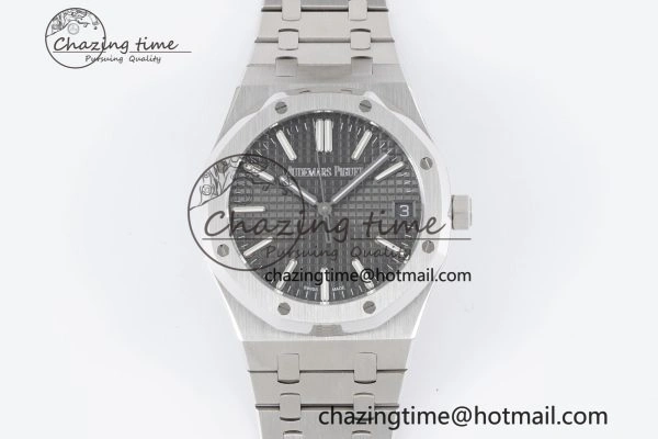 Royal Oak 41mm 15500 SS BF 1:1 Best Edition Gray Textured Dial on SS Bracelet A4302