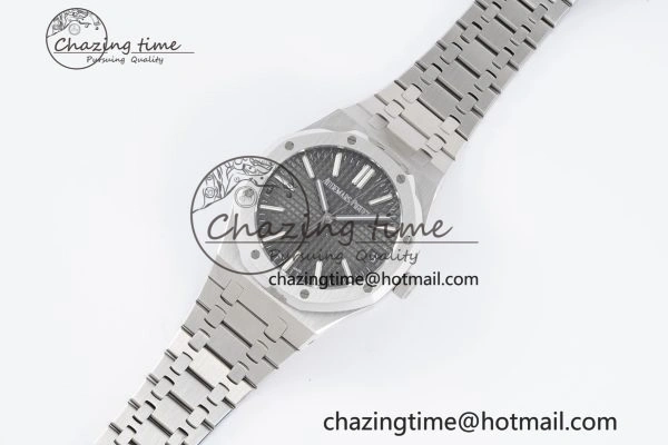 Royal Oak 41mm 15500 SS BF 1:1 Best Edition Gray Textured Dial on SS Bracelet A4302
