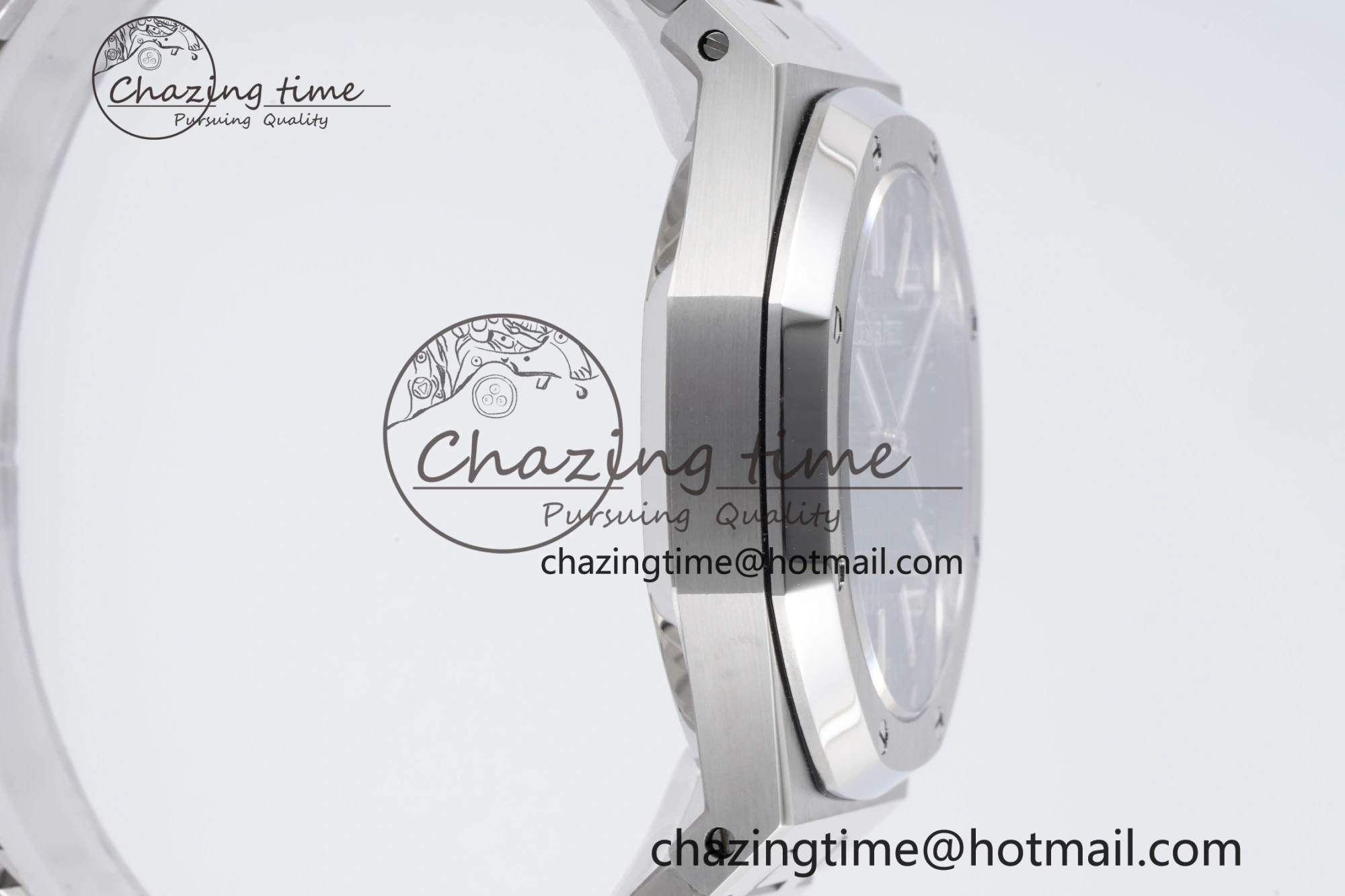 Royal Oak 41mm 15500 SS BF 1:1 Best Edition Green Textured Dial on SS Bracelet A4302