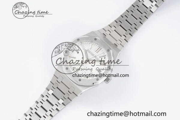 Royal Oak 41mm 15500 SS BF 1:1 Best Edition White Textured Dial on SS Bracelet A4302