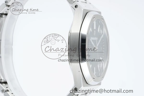 Royal Oak 41mm 15500 SS IPF 1:1 Best Edition Black Textured Dial on SS Bracelet SA4302 Super Clone