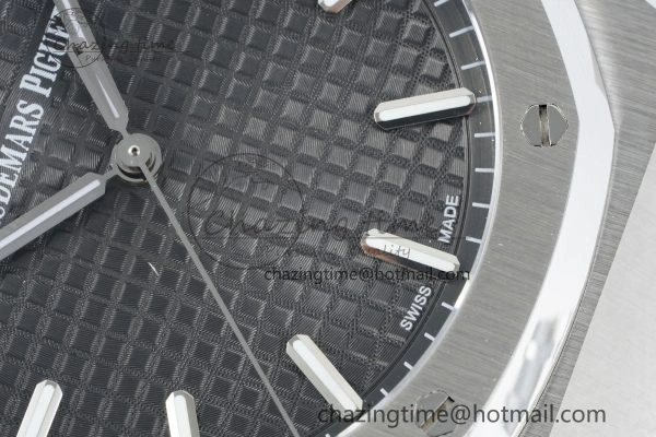 Royal Oak 41mm 15500 SS IPF 1:1 Best Edition Black Textured Dial on SS Bracelet SA4302 Super Clone
