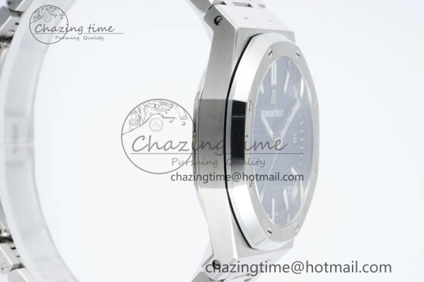 Royal Oak 41mm 15500 SS IPF 1:1 Best Edition Blue Textured Dial on SS Bracelet SA4302 Super Clone