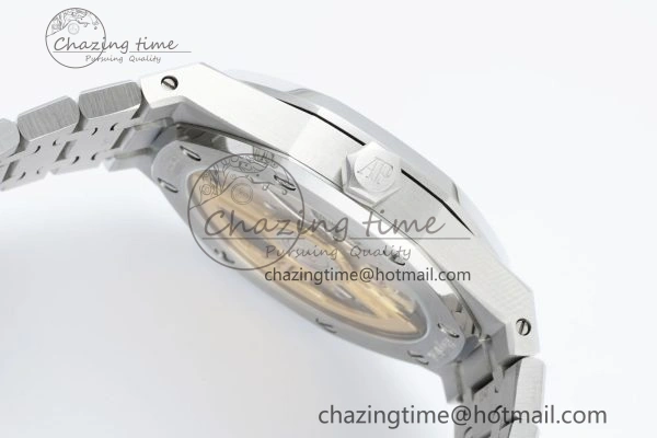 Royal Oak 41mm 15500 SS IPF 1:1 Best Edition Gray Textured Dial on SS Bracelet SA4302 Super Clone