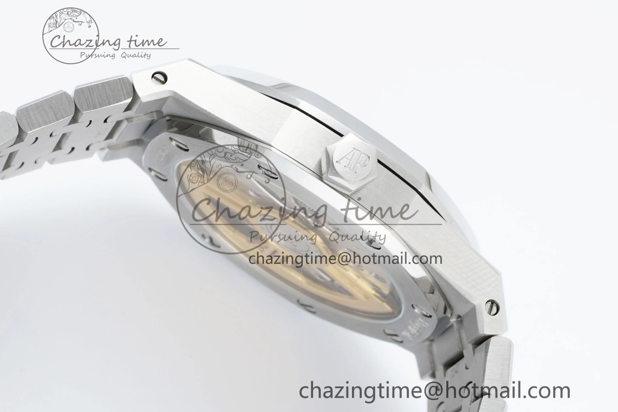 Royal Oak 41mm 15500 SS IPF 1:1 Best Edition Gray Textured Dial on SS Bracelet SA4302 Super Clone