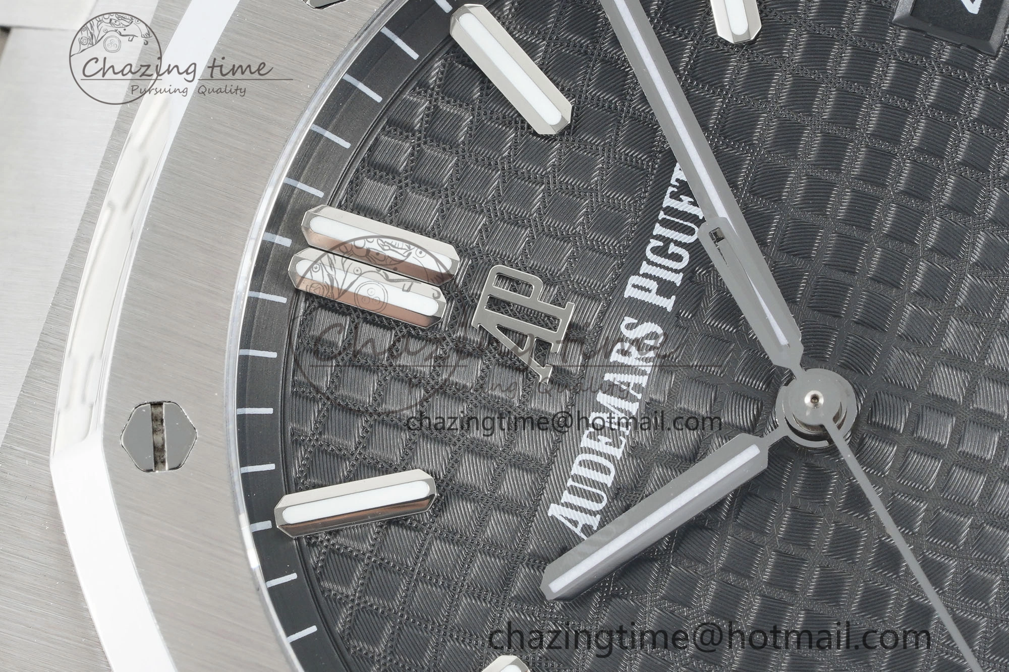 Royal Oak 41mm 15500 SS IPF 1:1 Best Edition Gray Textured Dial on SS Bracelet SA4302 Super Clone