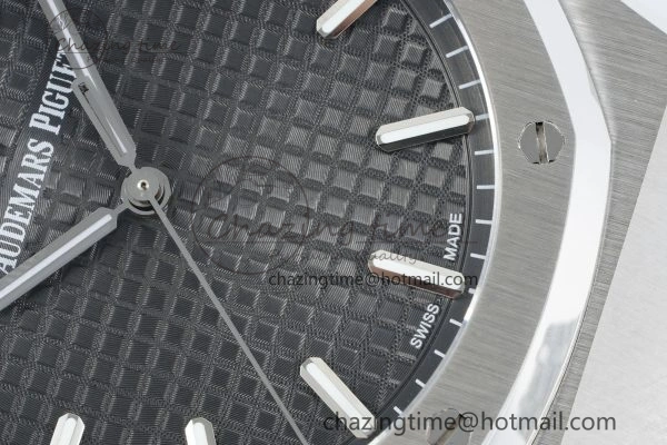 Royal Oak 41mm 15500 SS IPF 1:1 Best Edition Gray Textured Dial on SS Bracelet SA4302 Super Clone