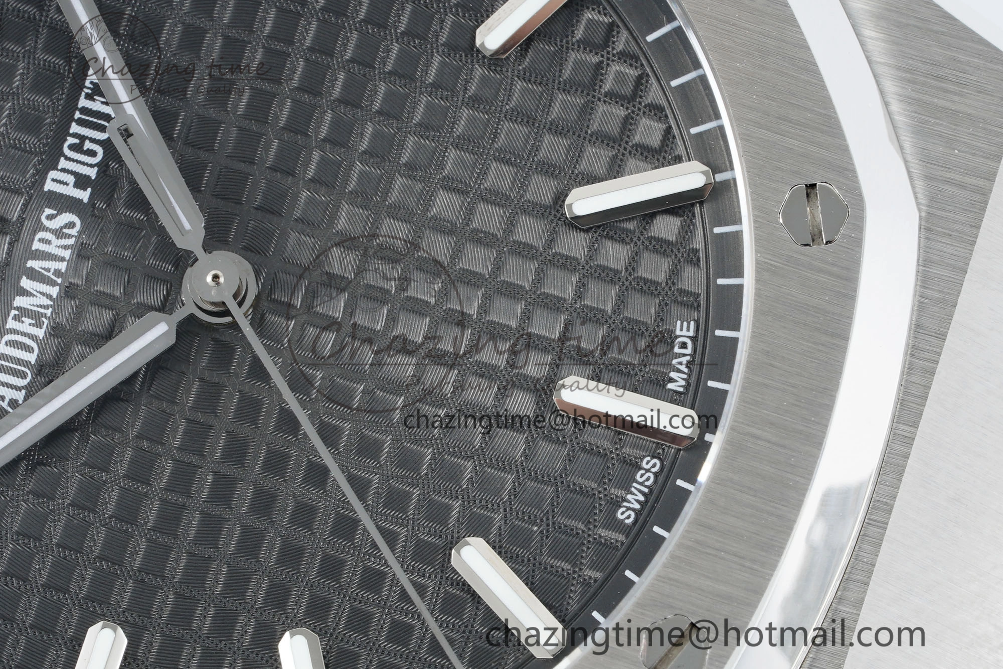 Royal Oak 41mm 15500 SS IPF 1:1 Best Edition Gray Textured Dial on SS Bracelet SA4302 Super Clone