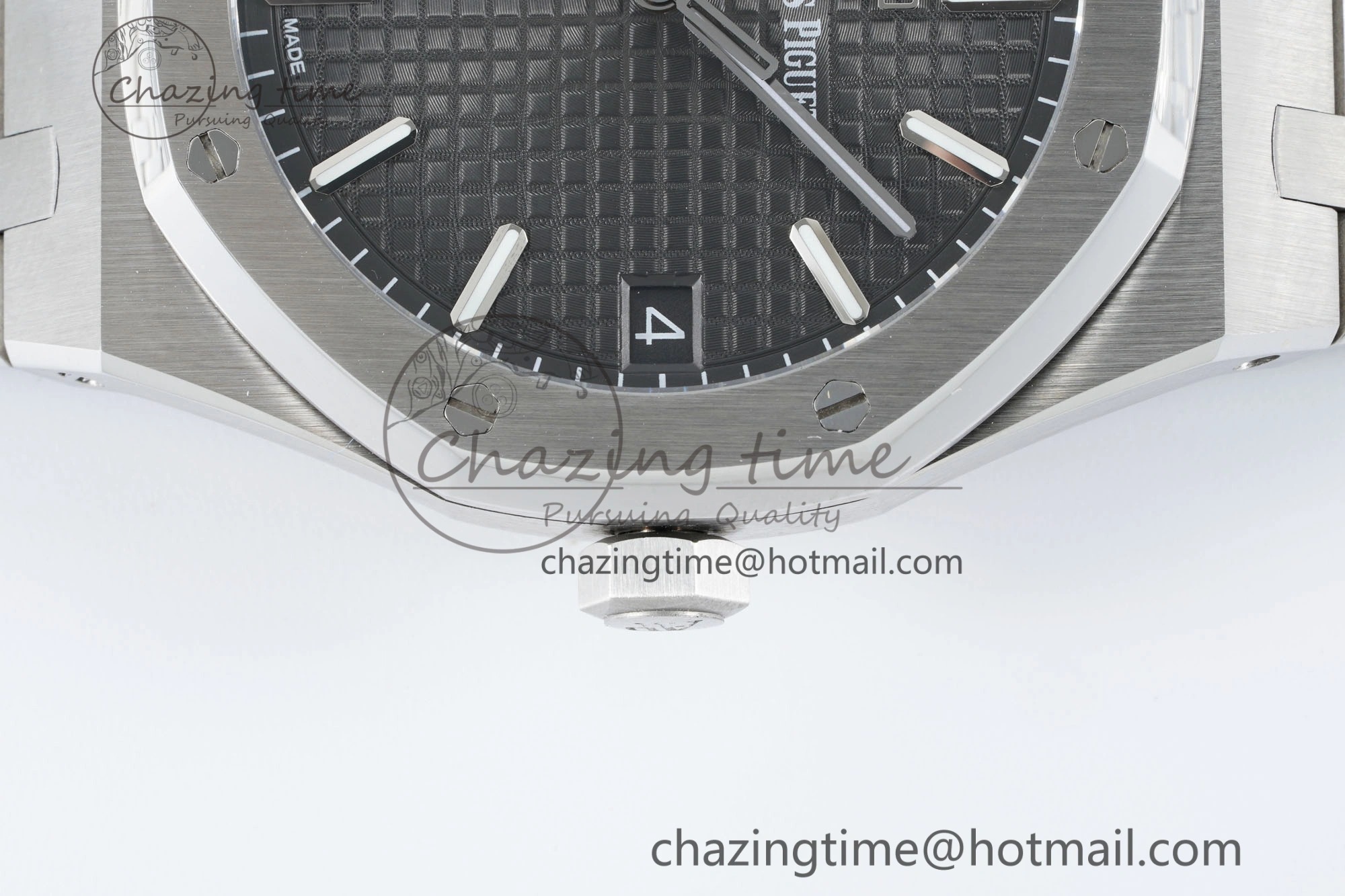 Royal Oak 41mm 15500 SS IPF 1:1 Best Edition Gray Textured Dial on SS Bracelet SA4302 Super Clone