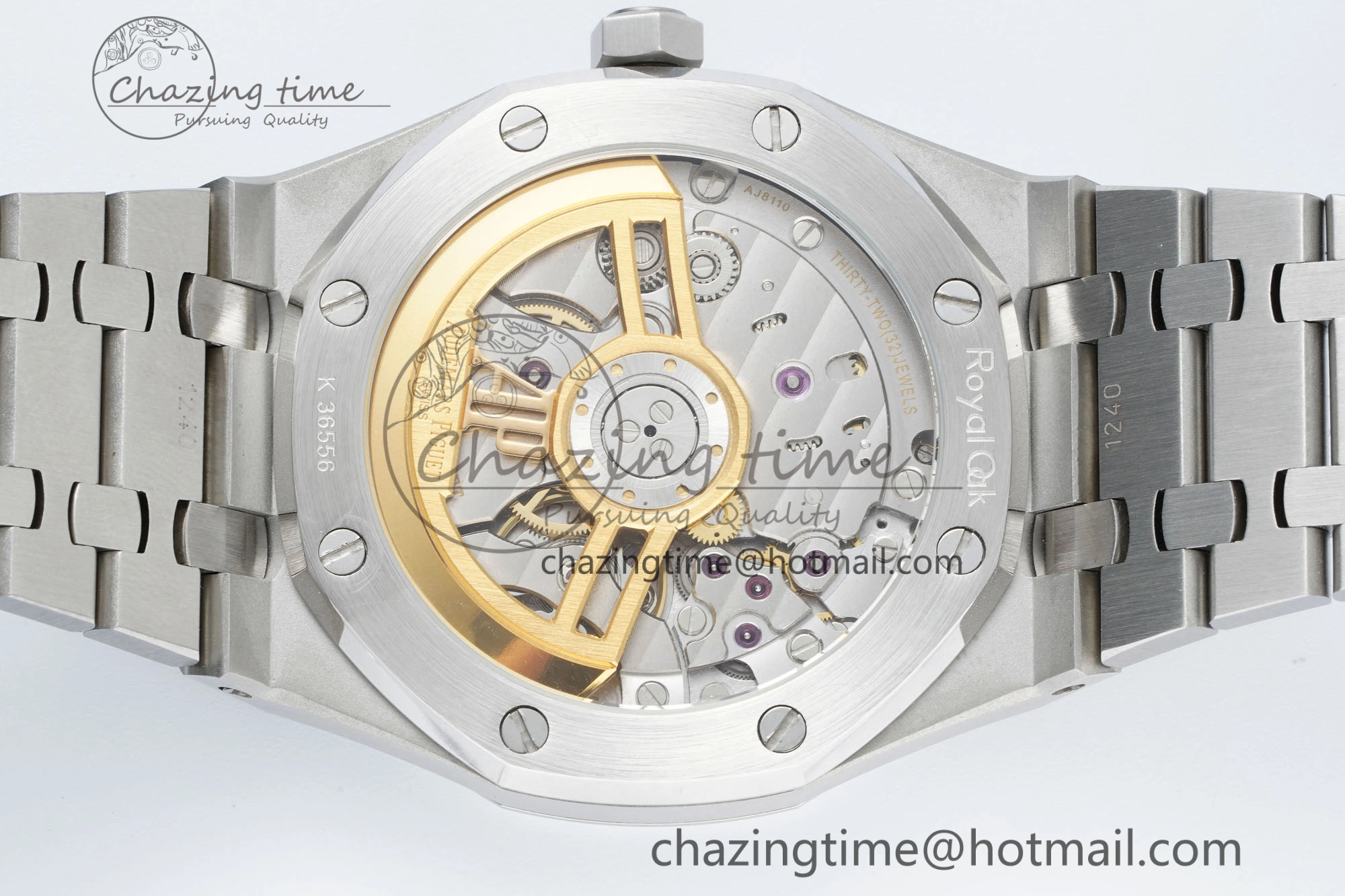 Royal Oak 41mm 15500 SS IPF 1:1 Best Edition Gray Textured Dial on SS Bracelet SA4302 Super Clone