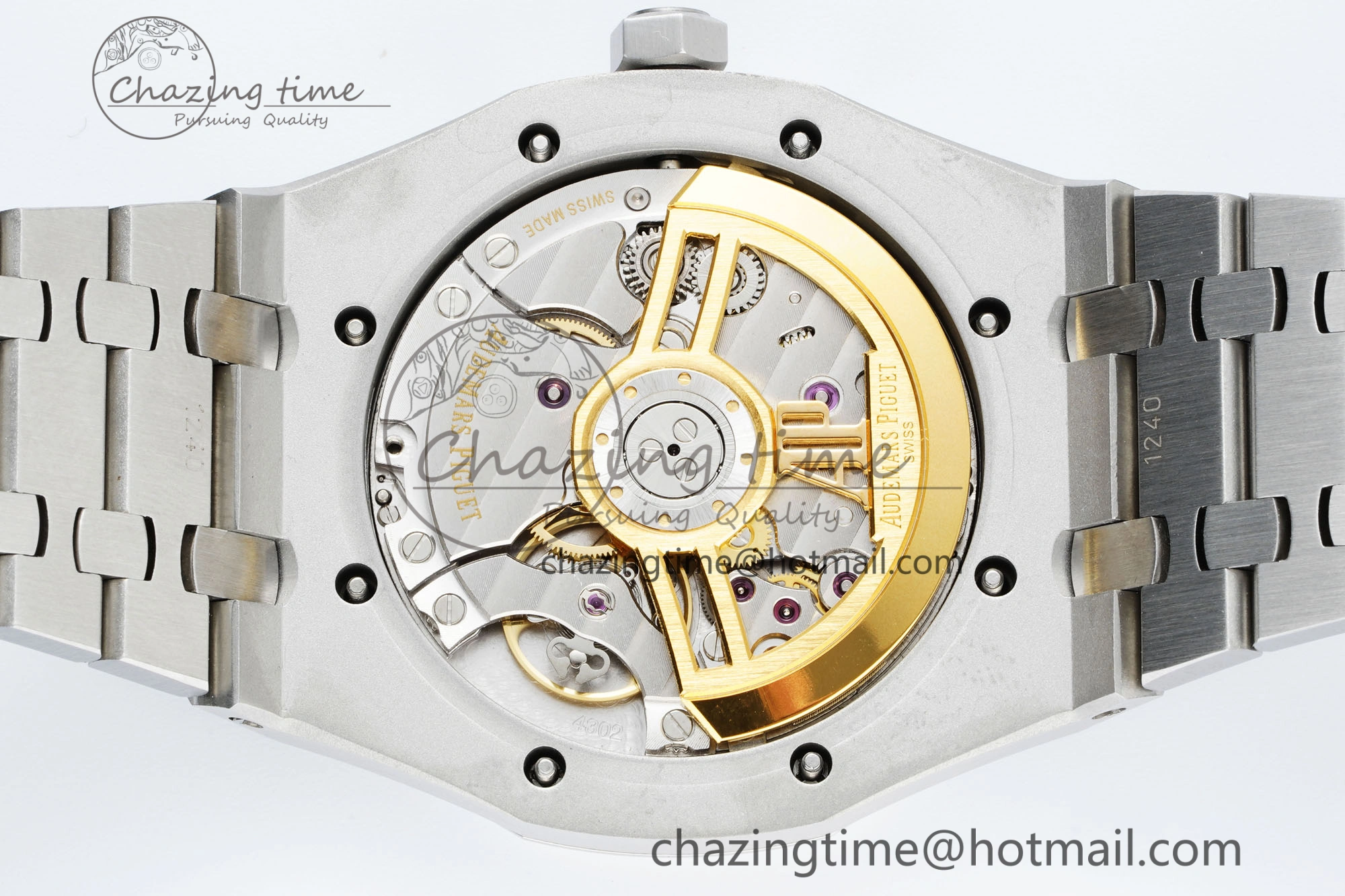 Royal Oak 41mm 15500 SS IPF 1:1 Best Edition Gray Textured Dial on SS Bracelet SA4302 Super Clone